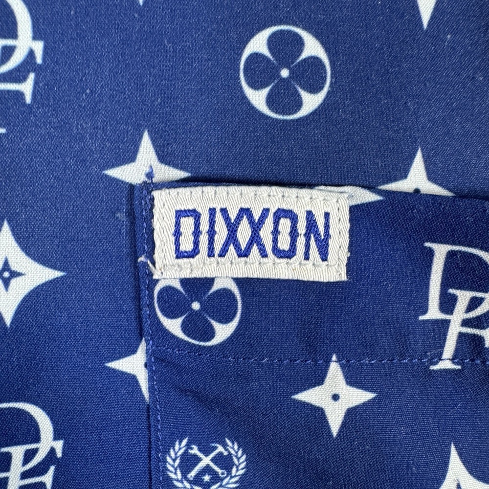 Dixxon Shirt Mens 5XL Blue The Bougie Hawaiian Monogram D-Lite Camp Dad Party - Picture 2 of 11